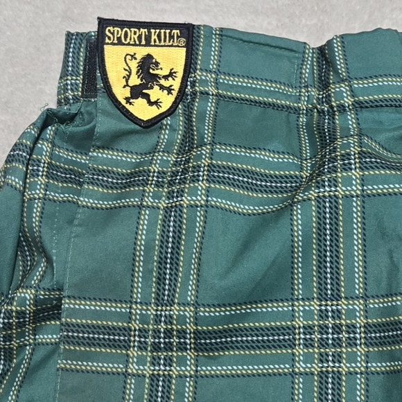 Sport Kilt Tartan Green Plaid Mens Adjustable Kilt Made In USA Sz 28-32in. Waist - Picture 2 of 5